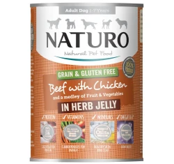 Κονσέρβα Σκύλου Naturo Dog Adult Grain Free Μοσχάρι, Κοτόπουλο, Φρούτα και Λαχανικά 390gr Κονσέρβα Σκύλου Naturo Dog Adult Grain Free Μοσχάρι, Κοτόπουλο, Φρούτα και Λαχανικά 390gr