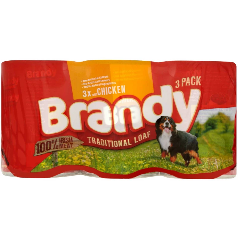 Κονσέρβα Σκύλου Naturo Dog Brandy Cans Chicken Loaf 3τμχ x 395gr ΣΚΥΛΟΙ