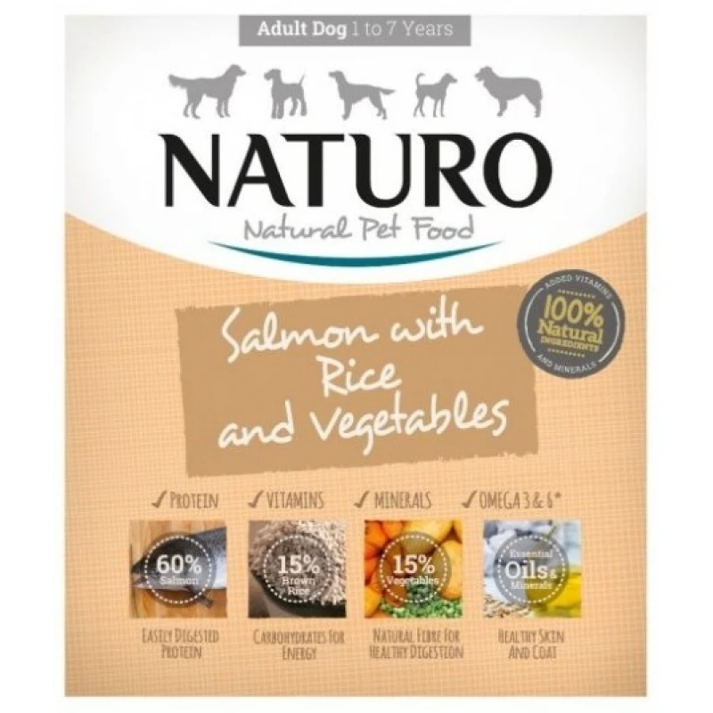 Naturo Dog Grain Free Σολομός Ρύζι και Λαχανικά 400gr ΥΓΡΗ ΤΡΟΦΗ - ΚΟΝΣΕΡΒΕΣ ΣΚΥΛΟΥ