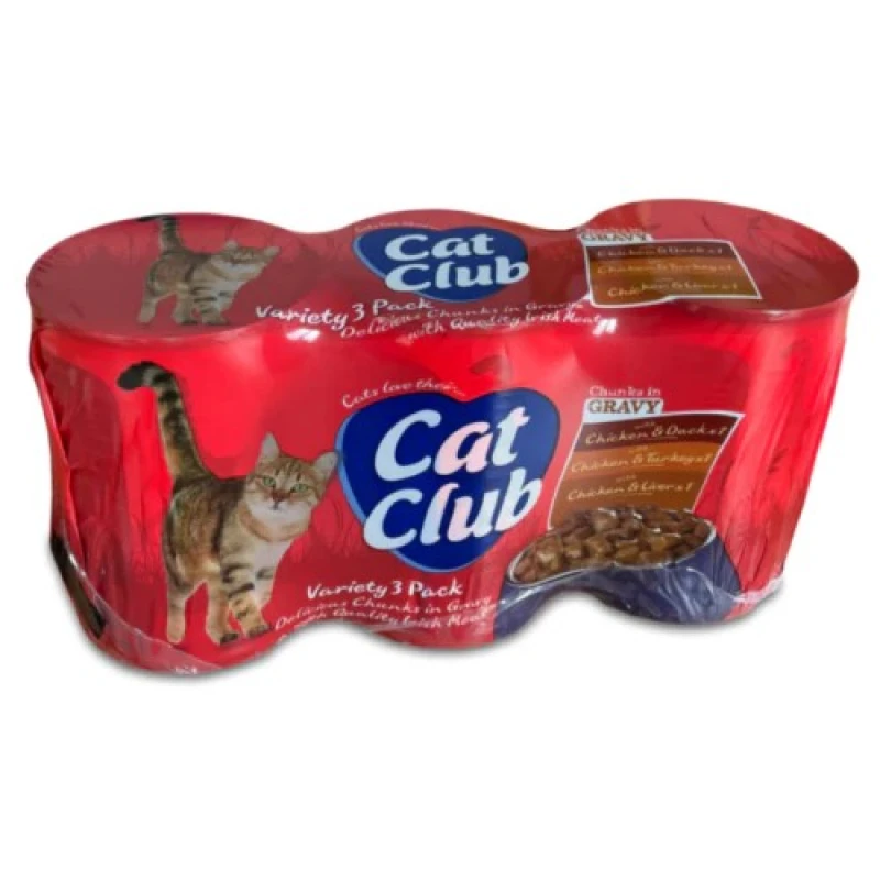 Υγρή Τροφή Γάτας Naturo Pet Cat Club Can 3 Multi με 3 Γεύσεις 400gr x 3τμχ ΓΑΤΕΣ