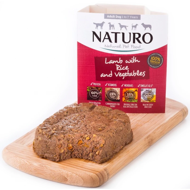 Υγρή τροφή Σκύλου Naturo Dog Adult Low Grain με Αρνί, Ρύζι και Λαχανικά 400gr ΣΚΥΛΟΙ