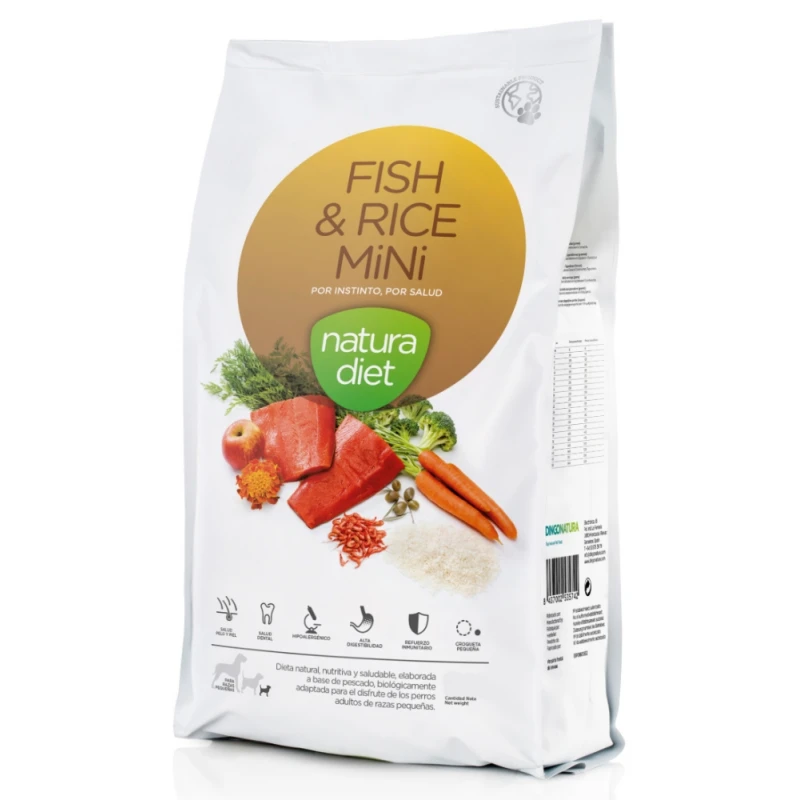 NATURA DIET FISH & RICE MINI 3KG ΞΗΡΑ ΤΡΟΦΗ ΣΚΥΛΟΥ