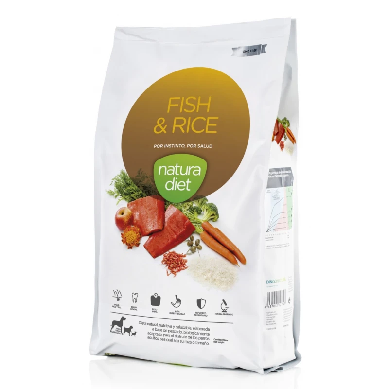 NATURA DIET FISH & RICE 500GR ΞΗΡΑ ΤΡΟΦΗ ΣΚΥΛΟΥ