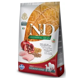 N&D Low Grain Chicken & Pomegranate Adult Medium & Maxi 2,5kg N&D Low Grain Chicken & Pomegranate Adult Medium & Maxi 2,5kg