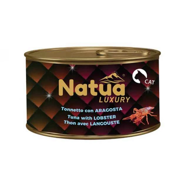 Υγρή Τροφή Γάτας Natua Lux Τόνος με Αστακός σε Ζελέ 85gr Γάτες