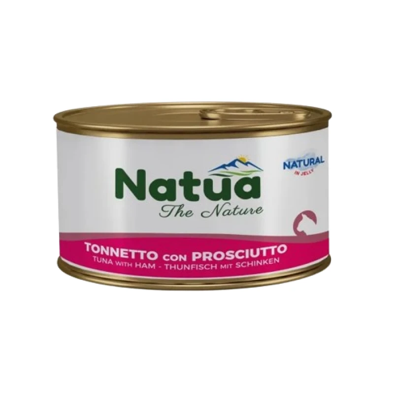 Υγρή Τροφή Γάτας Natua Τόνος με Προσούτο σε Ζελέ 85gr Γάτες