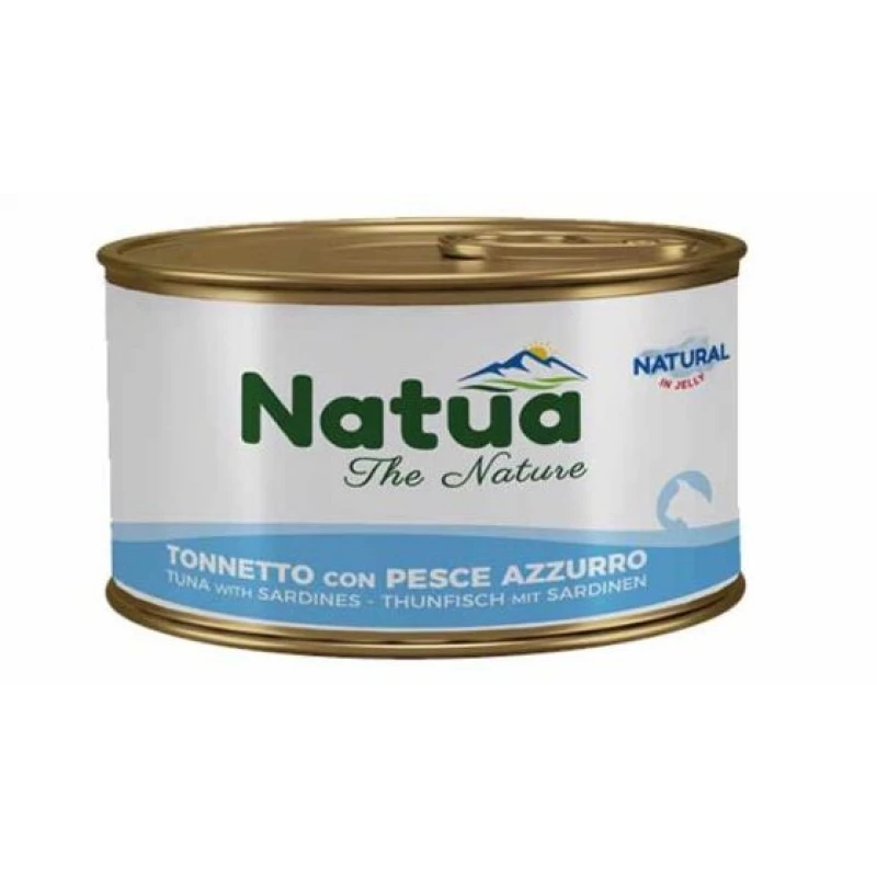 Υγρή Τροφή Γάτας Natua Τόνος με Σαρδέλα σε Ζελέ 85gr Γάτες