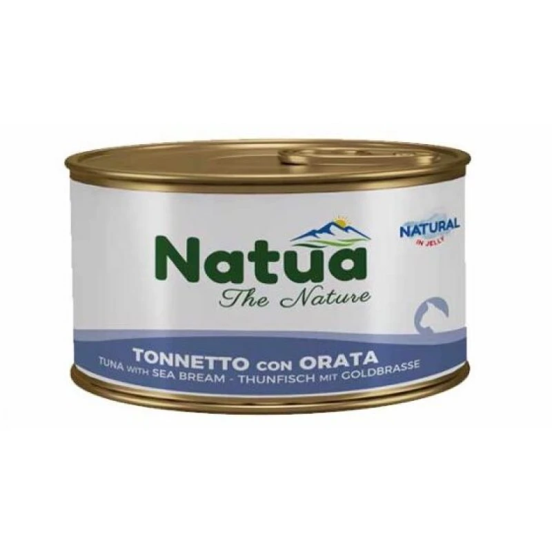 Υγρή Τροφή Γάτας Natua Τόνος με Τσιπούρα σε Ζελέ 85gr Γάτες