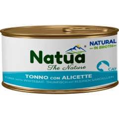 Υγρή Τροφή Γάτας Natua Τόνος με Λευκή Μαρίδα σε Ζωμό 85gr