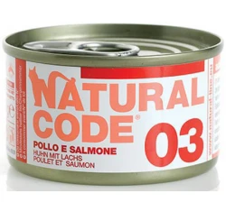 Υγρή Τροφή - Κονσέρβα Γάτας Natural Code 03 Adult Chicken Salmon 85gr Υγρή Τροφή - Κονσέρβα Γάτας Natural Code 03 Adult Chicken Salmon 85gr