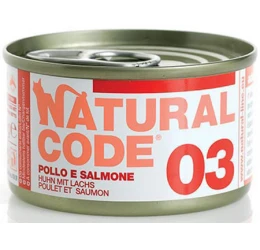 Υγρή Τροφή - Κονσέρβα Γάτας Natural Code 03 Adult Chicken Salmon 85gr Υγρή Τροφή - Κονσέρβα Γάτας Natural Code 03 Adult Chicken Salmon 85gr