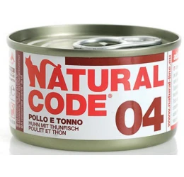 Υγρή Τροφή - Κονσέρβα Γάτας Natural Code 04 Adult Chicken and Tuna 85gr Υγρή Τροφή - Κονσέρβα Γάτας Natural Code 04 Adult Chicken and Tuna 85gr