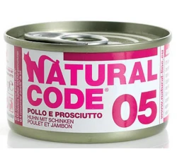 Υγρή Τροφή - Κονσέρβα Γάτας Natural Code 05 Adult Chicken and Ham 85gr Υγρή Τροφή - Κονσέρβα Γάτας Natural Code 05 Adult Chicken and Ham 85gr