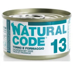 Υγρή Τροφή - Κονσέρβα Γάτας Natural Code 13 Adult Tuna and Cheese 85gr Υγρή Τροφή - Κονσέρβα Γάτας Natural Code 13 Adult Tuna and Cheese 85gr