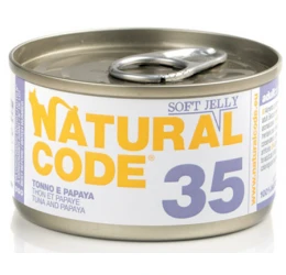 Υγρή Τροφή - Κονσέρβα Γάτας Natural Code 35 Jelly Adult Tuna and Papaya 85gr Υγρή Τροφή - Κονσέρβα Γάτας Natural Code 35 Jelly Adult Tuna and Papaya 85gr