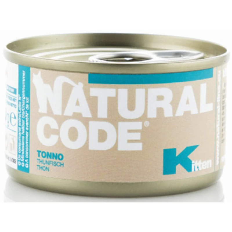 Υγρή Τροφή - Κονσέρβα Γάτας Natural Code baby Kitten 85gr Tuna ΓΑΤΕΣ