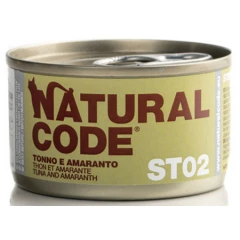 Υγρή Τροφή - Κονσέρβα Γάτας Natural Code ST02 Sterilized Tuna and Amaranth 85gr