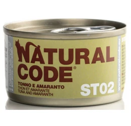 Υγρή Τροφή - Κονσέρβα Γάτας Natural Code ST02 Sterilized Tuna and Amaranth 85gr Υγρή Τροφή - Κονσέρβα Γάτας Natural Code ST02 Sterilized Tuna and Amaranth 85gr