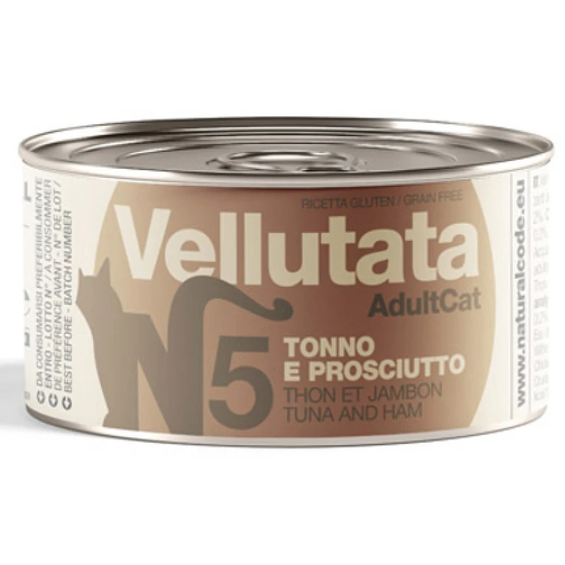 Υγρή Τροφή - Κονσέρβα Γάτας Natural Code Veloute Tuna and Ham 85gr Γάτες