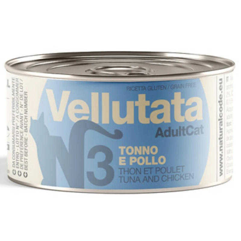 Υγρή Τροφή - Κονσέρβα Γάτας Natural Code Veloute Tuna and Chicken 85gr Γάτες