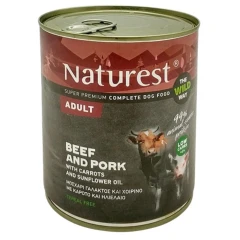 Υγρή Τροφή Σκύλου Naturest Adult Χοιρινό και Μοσχάρι 800gr Υγρή Τροφή Σκύλου Naturest Adult Χοιρινό και Μοσχάρι 800gr