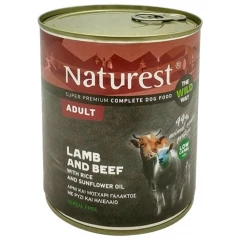 Υγρή Τροφή Σκύλου Naturest Adult Μοσχάρι Γάλακτος και Αρνί με Ρύζι 800gr Υγρή Τροφή Σκύλου Naturest Adult Μοσχάρι Γάλακτος και Αρνί με Ρύζι 800gr