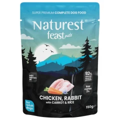 Naturest Pouch Feast Adult Chicken, Rabbit & Carrot 150gr