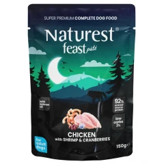 Naturest Pouch Feast Adult Chicken with Shrimp & Cranberries 150gr