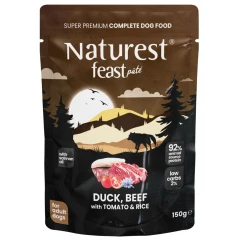 Naturest Pouch Feast Adult Duck, Beef & Tomato 150gr