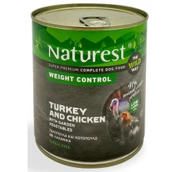 Υγρή Τροφή Σκύλου Naturest Weight Control Γαλοπούλα, Κοτόπουλο με Λαχανικά 800gr Υγρή Τροφή Σκύλου Naturest Weight Control Γαλοπούλα, Κοτόπουλο με Λαχανικά 800gr