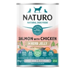 Κονσέρβα Σκύλου Naturo Dog Adult Grain Free Σολομός, Κοτόπουλο, Φρούτα και Λαχανικά 390gr Κονσέρβα Σκύλου Naturo Dog Adult Grain Free Σολομός, Κοτόπουλο, Φρούτα και Λαχανικά 390gr