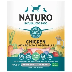 Naturo Dog Grain Free Κοτόπουλο και Πατάτα 400gr Naturo Dog Grain Free Κοτόπουλο και Πατάτα 400gr