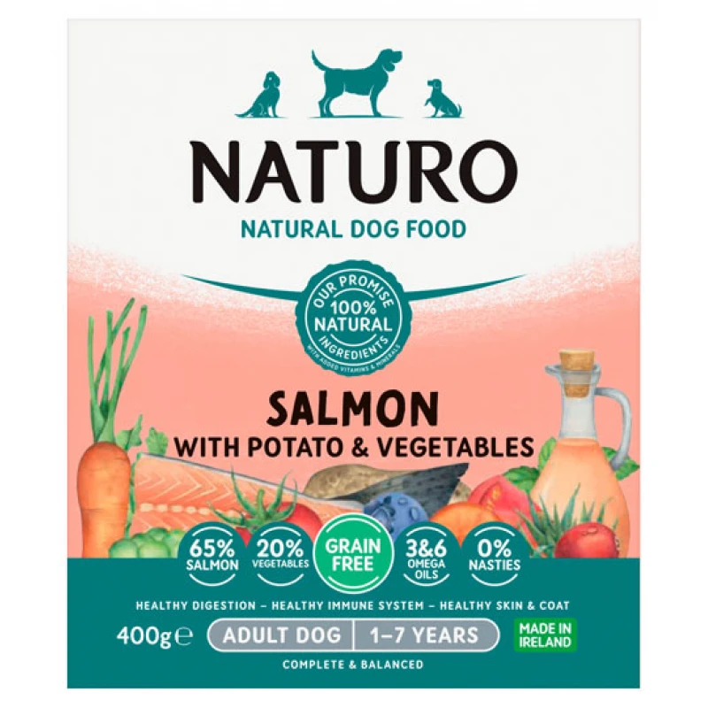 Naturo Dog Grain Free Σολομός και Πατάτα 400gr ΥΓΡΗ ΤΡΟΦΗ - ΚΟΝΣΕΡΒΕΣ ΣΚΥΛΟΥ