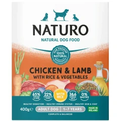 Υγρή τροφή Σκύλου Naturo Dog Adult Low Grain Κοτόπουλο, Αρνί, Ρύζι και Λαχανικά 400gr Υγρή τροφή Σκύλου Naturo Dog Adult Low Grain Κοτόπουλο, Αρνί, Ρύζι και Λαχανικά 400gr