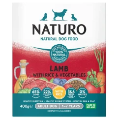Υγρή τροφή Σκύλου Naturo Dog Adult Low Grain με Αρνί, Ρύζι και Λαχανικά 400gr Υγρή τροφή Σκύλου Naturo Dog Adult Low Grain με Αρνί, Ρύζι και Λαχανικά 400gr