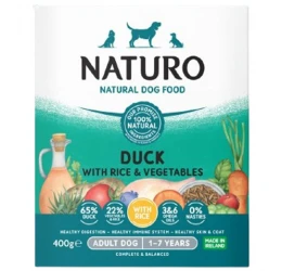 Υγρή τροφή Σκύλου Naturo Dog Adult Low Grain Πάπια, Ρύζι και Λαχανικά 400gr Υγρή τροφή Σκύλου Naturo Dog Adult Low Grain Πάπια, Ρύζι και Λαχανικά 400gr