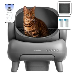 Ηλεκτρονική Αυτοκαθαριζόμενη Ανοιχτή Τουαλέτα Γάτας Neakasa M1 7,17lt Γκρι