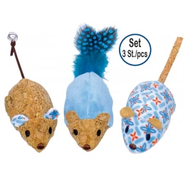 Nobby Παιχνίδι Γάτας Catnip Ποντικάκια Φελλού set 3τμχ Nobby Παιχνίδι Γάτας Catnip Ποντικάκια Φελλού set 3τμχ