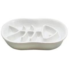 Αντιλαιμαργικό Μπολ για Γάτες Nobby Fish 22,5x17x4cm 500ml Λευκό Αντιλαιμαργικό Μπολ για Γάτες Nobby Fish 22,5x17x4cm 500ml Λευκό