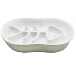 Αντιλαιμαργικό Μπολ για Γάτες Nobby Fish 22,5x17x4cm 500ml Λευκό