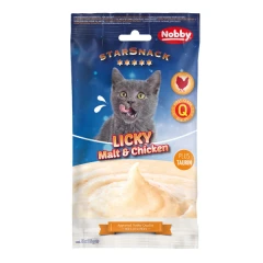 Λιχουδιές Γάτας Nobby Starsnack Licky Cat Malt & Chicken 5x15gr με Βύνη & Κοτόπουλο σε Φακελάκι