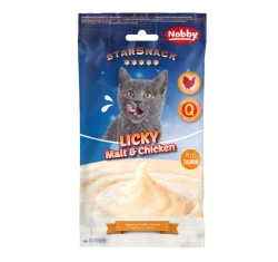 Λιχουδιές Γάτας Nobby Starsnack Licky Cat Malt & Chicken 5x15gr με Βύνη & Κοτόπουλο σε Φακελάκι Λιχουδιές Γάτας Nobby Starsnack Licky Cat Malt & Chicken 5x15gr με Βύνη & Κοτόπουλο σε Φακελάκι