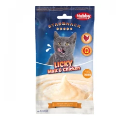 Λιχουδιές Γάτας Nobby Starsnack Licky Cat Malt & Chicken 5x15gr με Βύνη & Κοτόπουλο σε Φακελάκι Λιχουδιές Γάτας Nobby Starsnack Licky Cat Malt & Chicken 5x15gr με Βύνη & Κοτόπουλο σε Φακελάκι