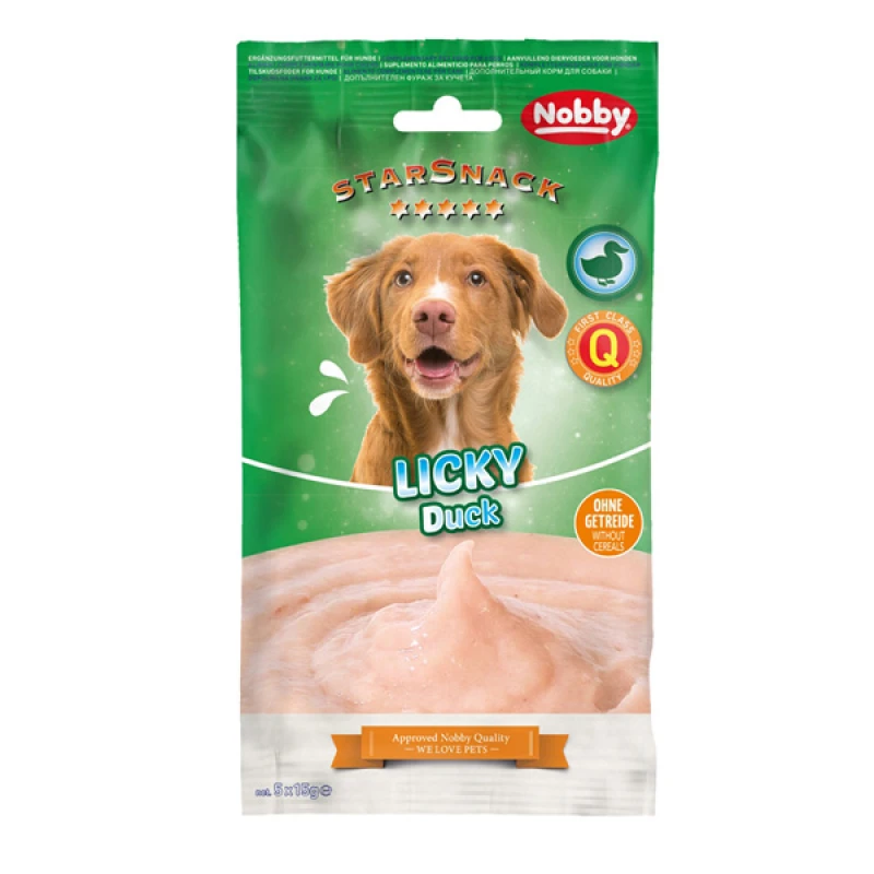 Λιχουδιές Σκύλου Nobby Starsnack Licky Dog Duck 5x15gr με Πάπια σε Φακελάκι ΣΚΥΛΟΙ