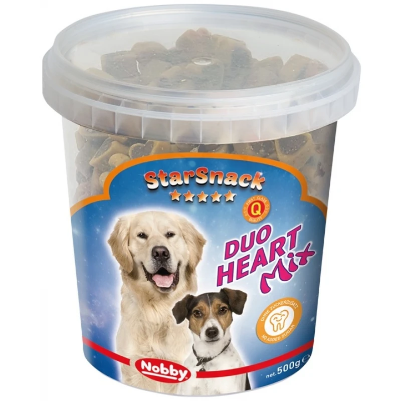 Nobby Λιχουδιές StarSnack Duo Heart Mix 500gr ΣΚΥΛΟΙ