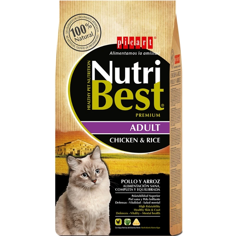 NUTRIBEST PICART CAT CHICKEN & RICE 15kg ΓΑΤΕΣ