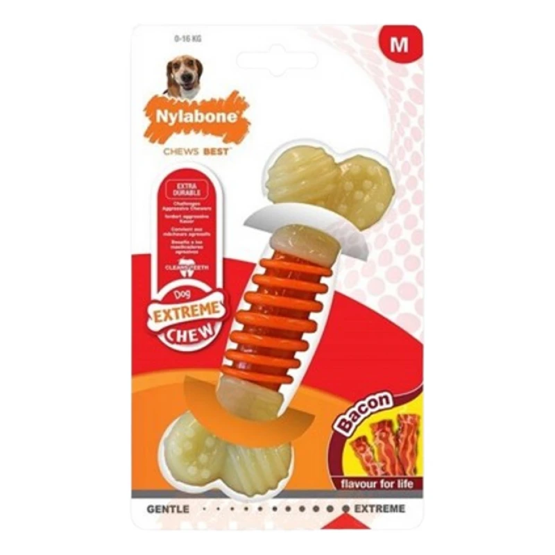Nylabone Dental Pro Action Dental Chew Bacon Flavor Medium Nylabone