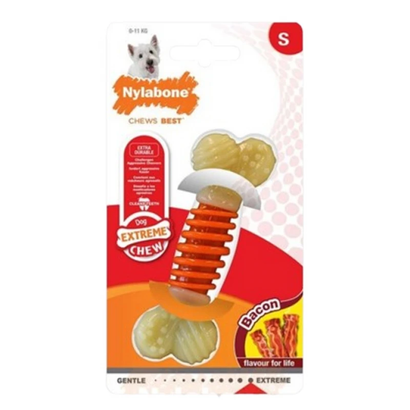 Nylabone Dental Pro Action Dental Chew Bacon Flavor Small Nylabone