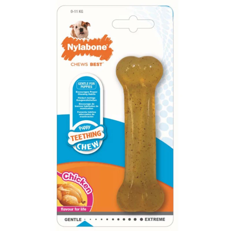 Nylabone Puppy Chew Bone Chicken Medium Σκύλοι