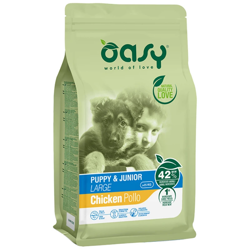 Oasy Dry Dog Puppy & Junior Large Chicken 12kg ΣΚΥΛΟΙ